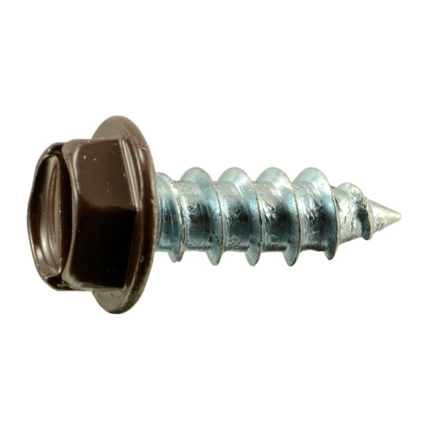Midwest Fastener Sheet Metal Screw, #8 x 1/2 in, Painted Steel Flange Hex Head Slotted Drive, 40 PK 37981 - main